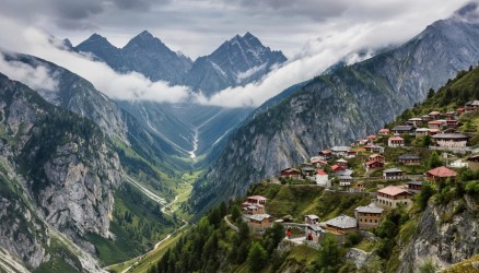 Осетия и Ингушетия. Ущелья кавказских гор. 